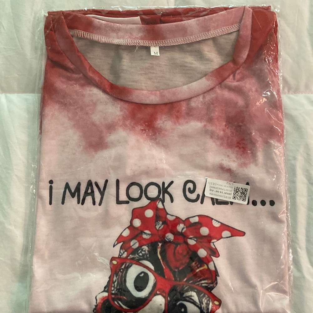 New!  Fun t-shirt ‘I May Look Calm, but In My Head I’ve pecked you 3 Times…